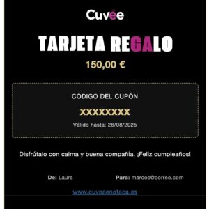 Tarjeta regalo Cuvée enoteca